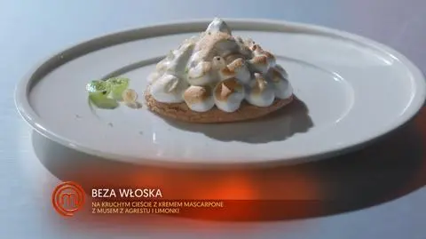  
Barbara Tomkowiak: Beza włoska z musem agrestowym