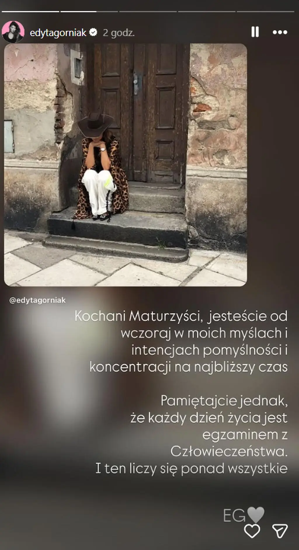 Edyta Górniak zwróciła się w stronę maturzystów