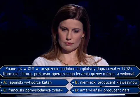 "Milionerzy". Dzięciur, gilotyna, amonity. Te pytania były warte 75 tys. złotych