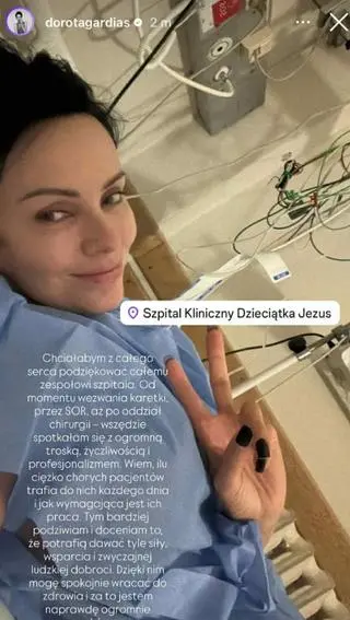 Dorota Gardias przeszła operację