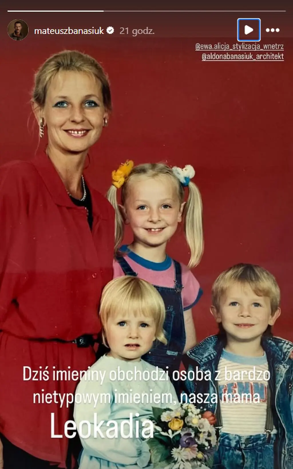 Mateusz Banasiuk z rodziną