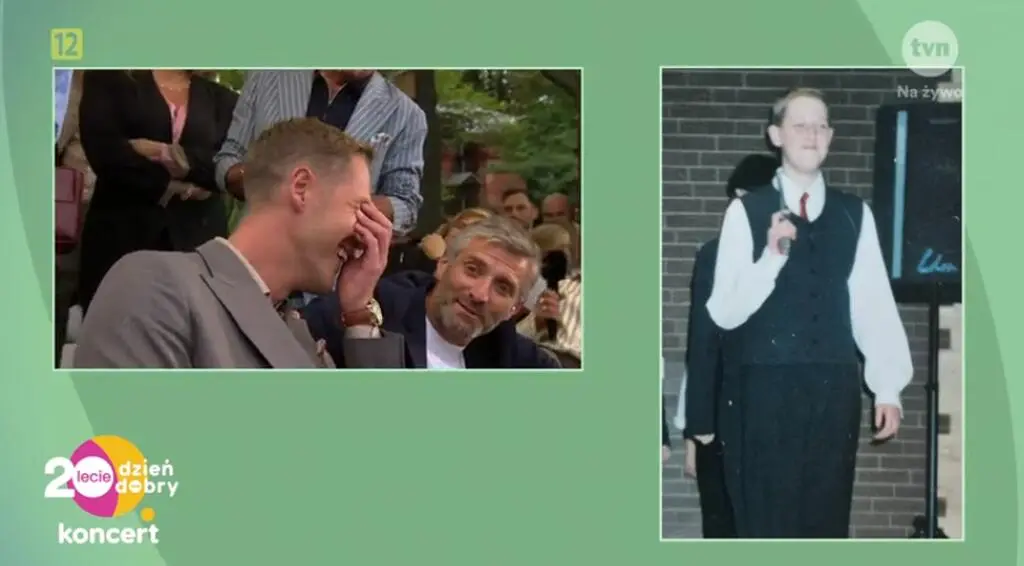 Damian Michałowski na starym zdjęciu