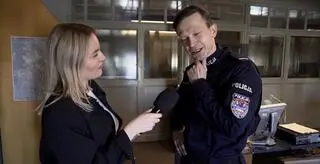 Piotr Trojan na planie serialu "Odwilż"