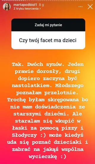 Partner Marty ze "ŚOPW" ma dwójkę dzieci