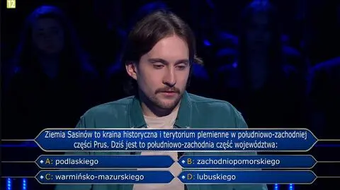 Remigiusz Kania w "Milionerach"