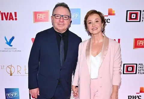 Orły 2024. Zbigniew Zamachowski i Gabriela Muskała przyszli razem na galę. ZDJĘCIA