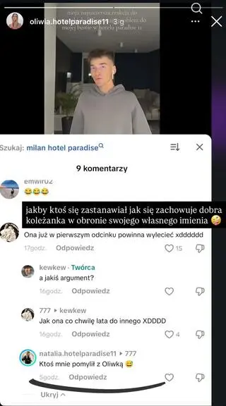 "Hotel Paradise" 11. Oliwia uderzyła w Natalię. Poszło o komentarz na TikToku 