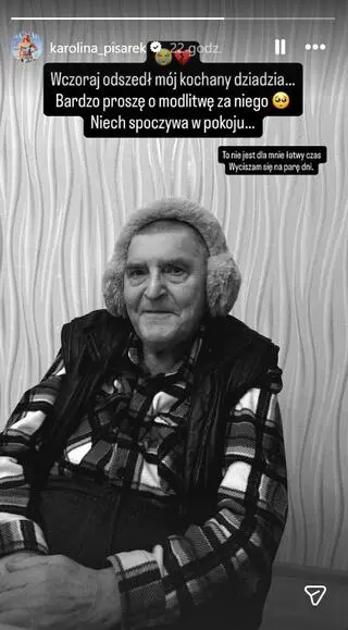 Karolina Pisarek-Salla poinformowała o śmierci dziadka