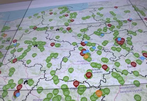 Mapa odcinkowych pomiarów prędkości i fotoradarów w Polsce