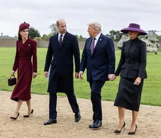 Kate Middleton, książę William, Donald i Melania Trumpowie