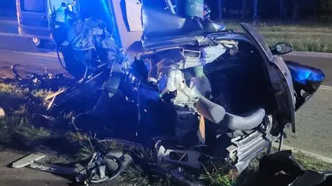 Tragiczny wypadek w Sosnowcu. Auto uderzyło w słup, są ofiary śmiertelne