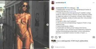 Sandra Kubicka w 2016 roku
