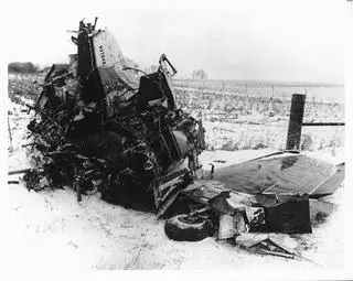 Wrak samolotu, w którym zginął Ritchie Valens