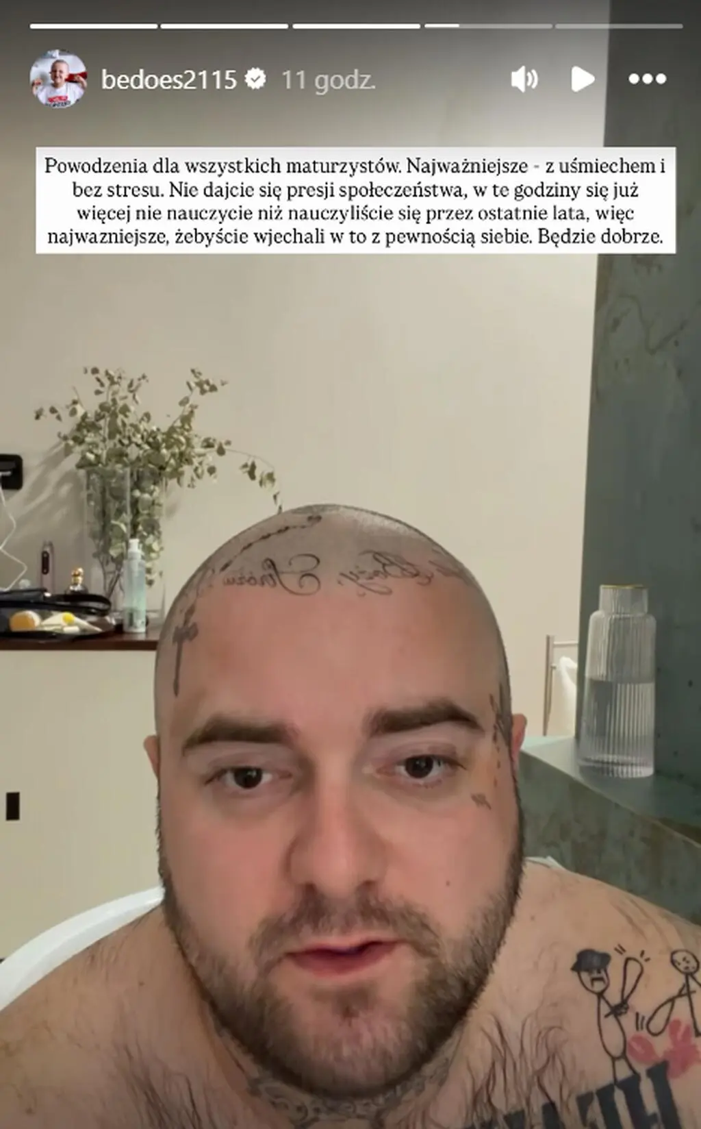 Bedoes zaapelował do maturzystów