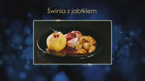 Jessica i Kuba: ŚWINIA Z JABŁKIEM, czyli polędwiczka wieprzowa z pieczonym jabłkiem i faszerowana borówka leśna w sosie cydrowym