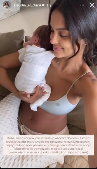 Klaudia El Dursi z córeczką