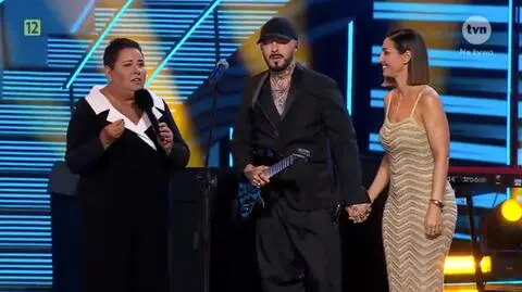 Dorota Wellman i Paweł Rurak-Sokal z żoną