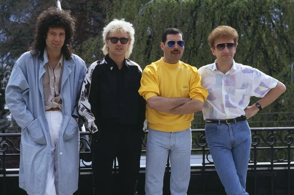 Queen w składzie: John Deacon, Brian May, Roger Taylor i Freddy Mercury