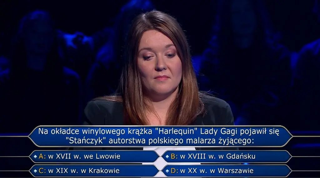 "Milionerzy", odc. 773. "Stańczyk" na okładce płyty Lady Gagi. Pytanie o malarza