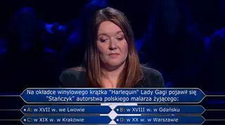 "Milionerzy", odc. 773. "Stańczyk" na okładce płyty Lady Gagi. Pytanie o malarza