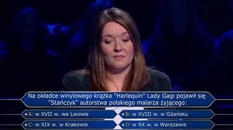 "Milionerzy", odc. 773. "Stańczyk" na okładce płyty Lady Gagi. Pytanie o malarza