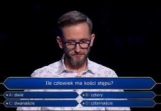 "Milionerzy". Zapis o stołeczności Warszawy i kości stępu. Pytania za pół miliona złotych
