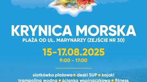 Projekt Plaża 2025 w Krynicy Morskiej. Koncert Viki Gabor, kino letnie i wiele innych. Sprawdź program imprezy!
