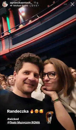 Agnieszka Antosik z mężem