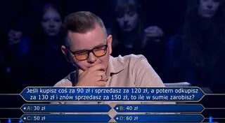 "Milionerzy". Matematyczne pytanie z 773. odcinka