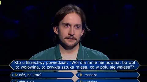 Remigiusz Kania w "Milionerach"