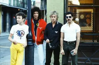Queen w składzie: John Deacon, Brian May, Roger Taylor i Freddy Mercury
