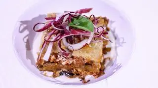 Moussaka z founde serowym