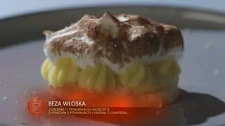 Biszkopt z lemon curd i bezą włoską