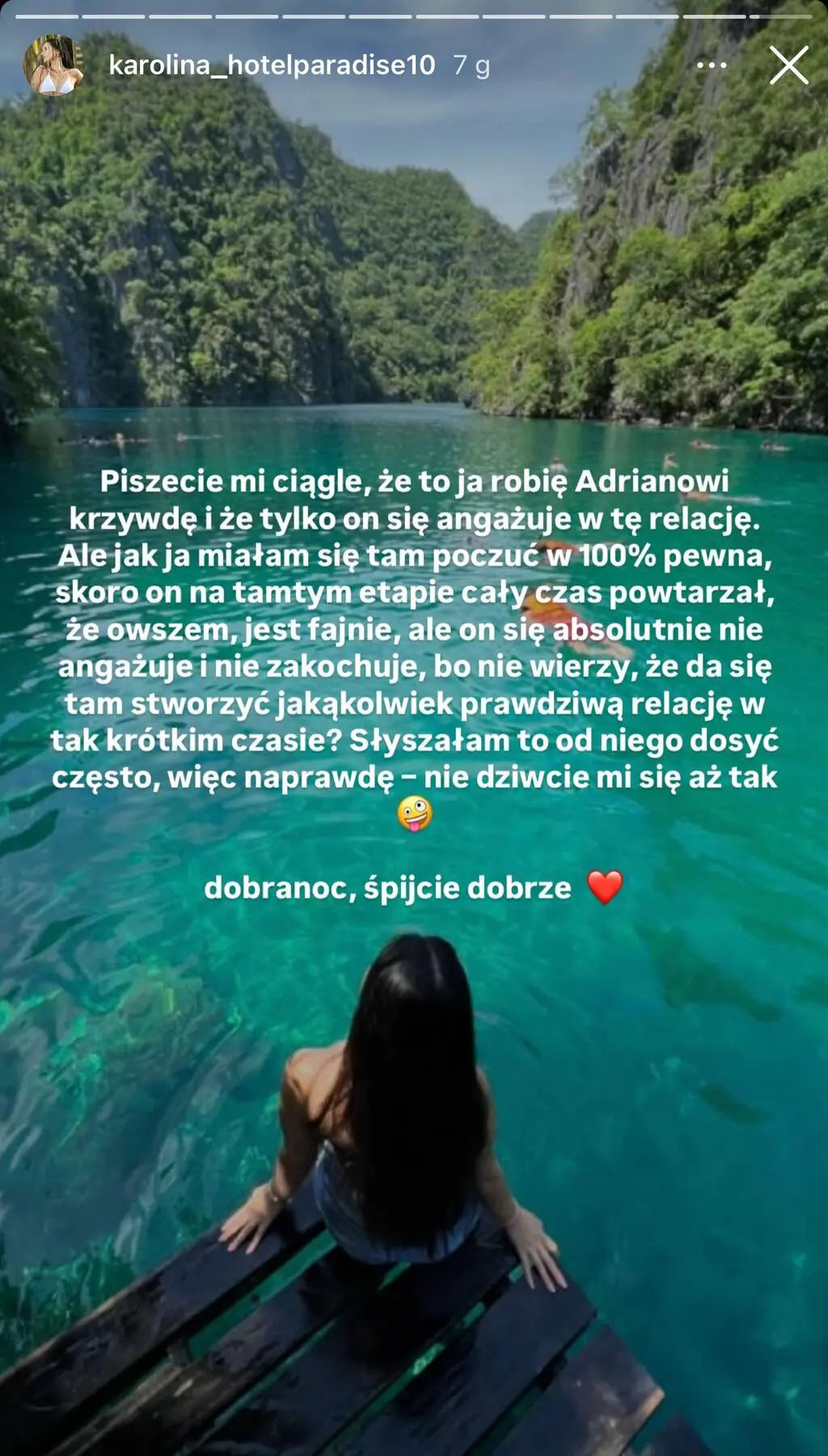 Karolina z "Hotelu Paradise 10" o relacji z Adrianem