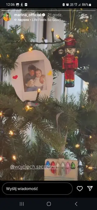 Screen InstaStories Mariny Łuczenko-Szczęsnej