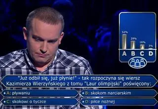 "Milionerzy". Pytanie o wiersz Kazimierza Wierzyńskiego przerosło nawet publiczność 