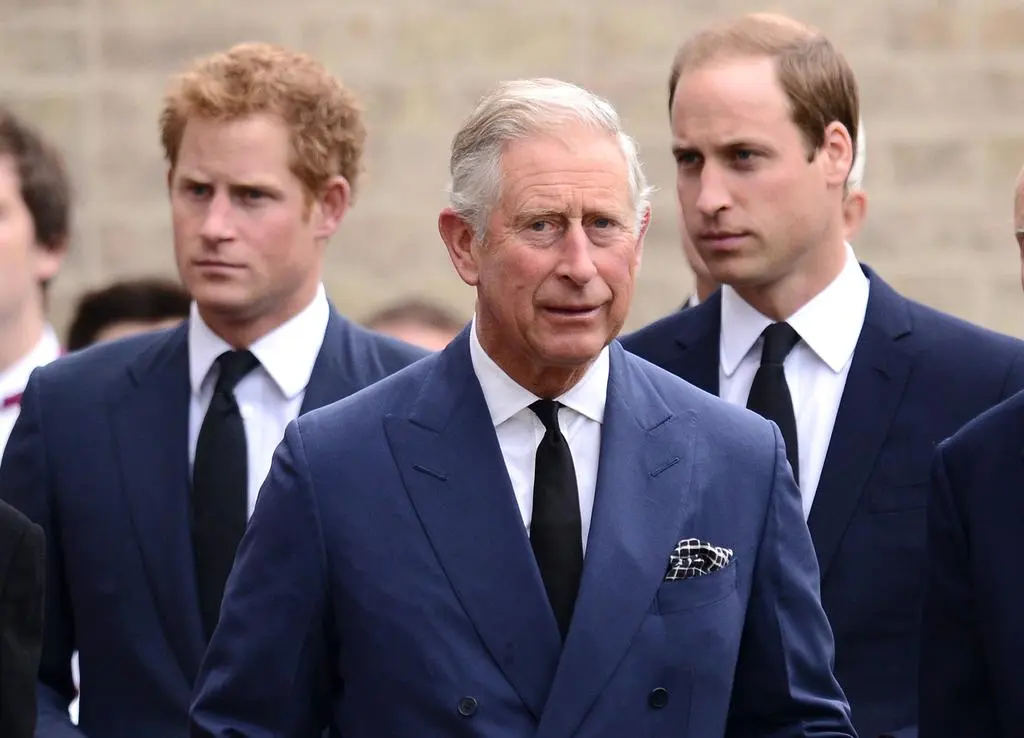 Książę Harry, król Karol III, książę William