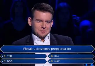 "Milionerzy". Plecak ucieczkowy preppersa, ptak i "Ave Maria". Pytania za gwarantowane 40 tysięcy zł