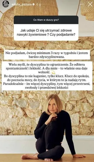 Screen InstaStories Edyty Pazury