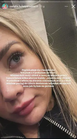 "Hotel Paradise 11". Natalia zalana łzami