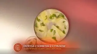 Ostrygi z sorbetem cytrusowym