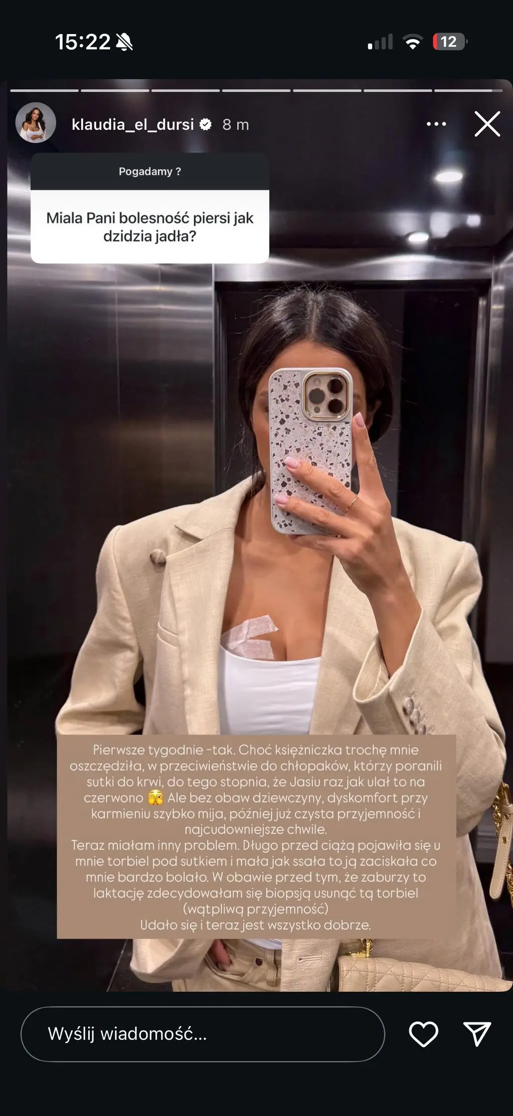 Screen InstaStories Klaudii El Dursi