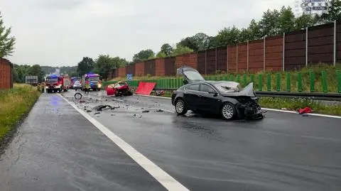 Wypadek na drodze ekspresowej S52
