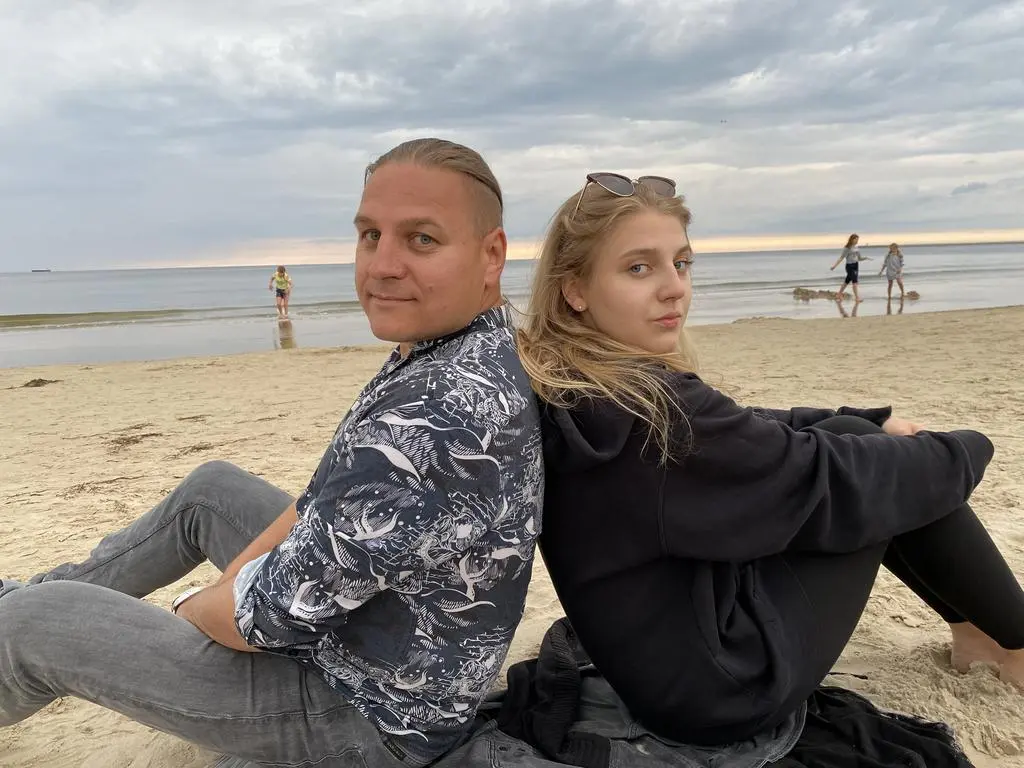Paweł Golec z córką Mają