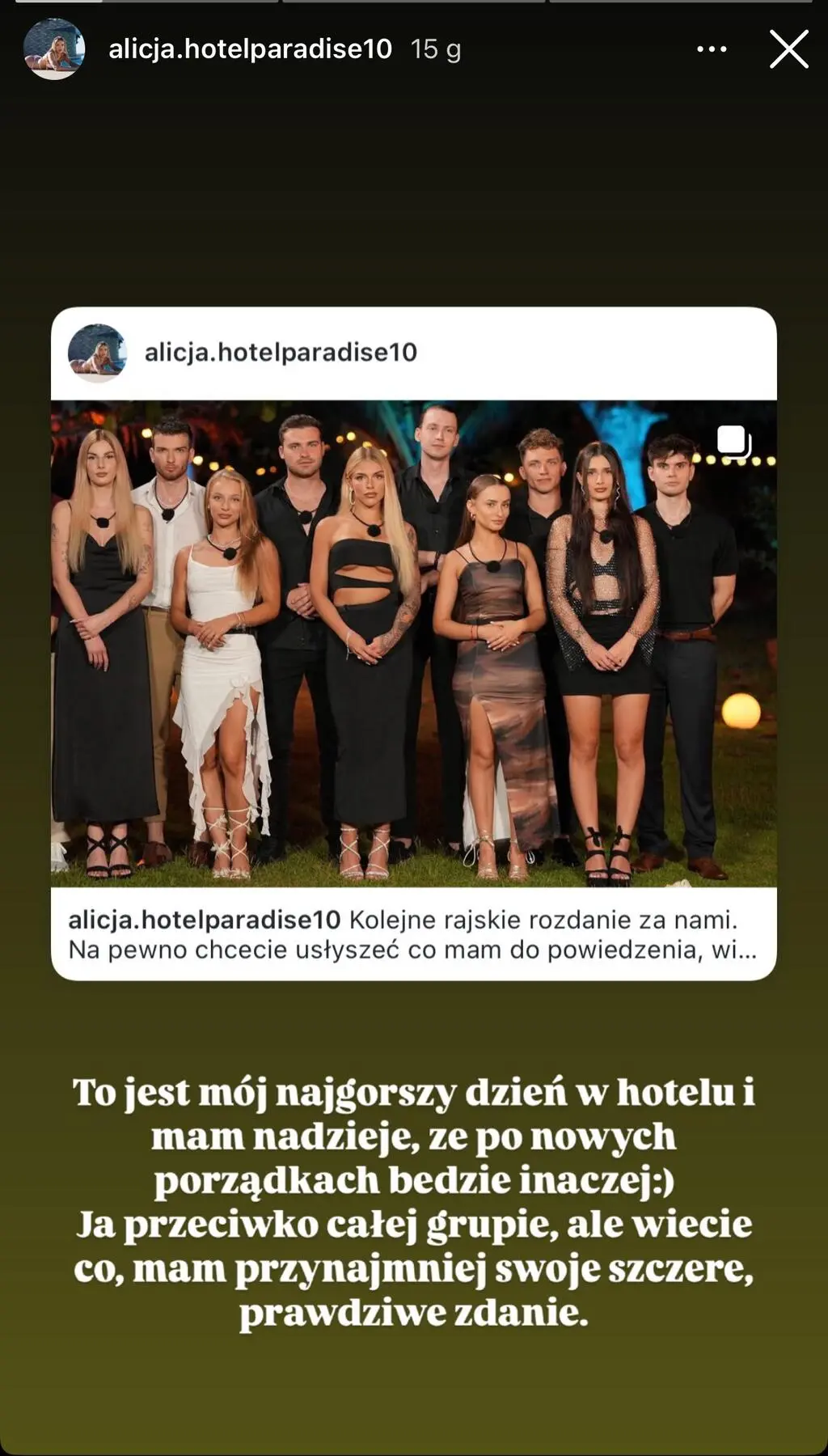 Alicja z "Hotelu Paradise 10" o awanturze