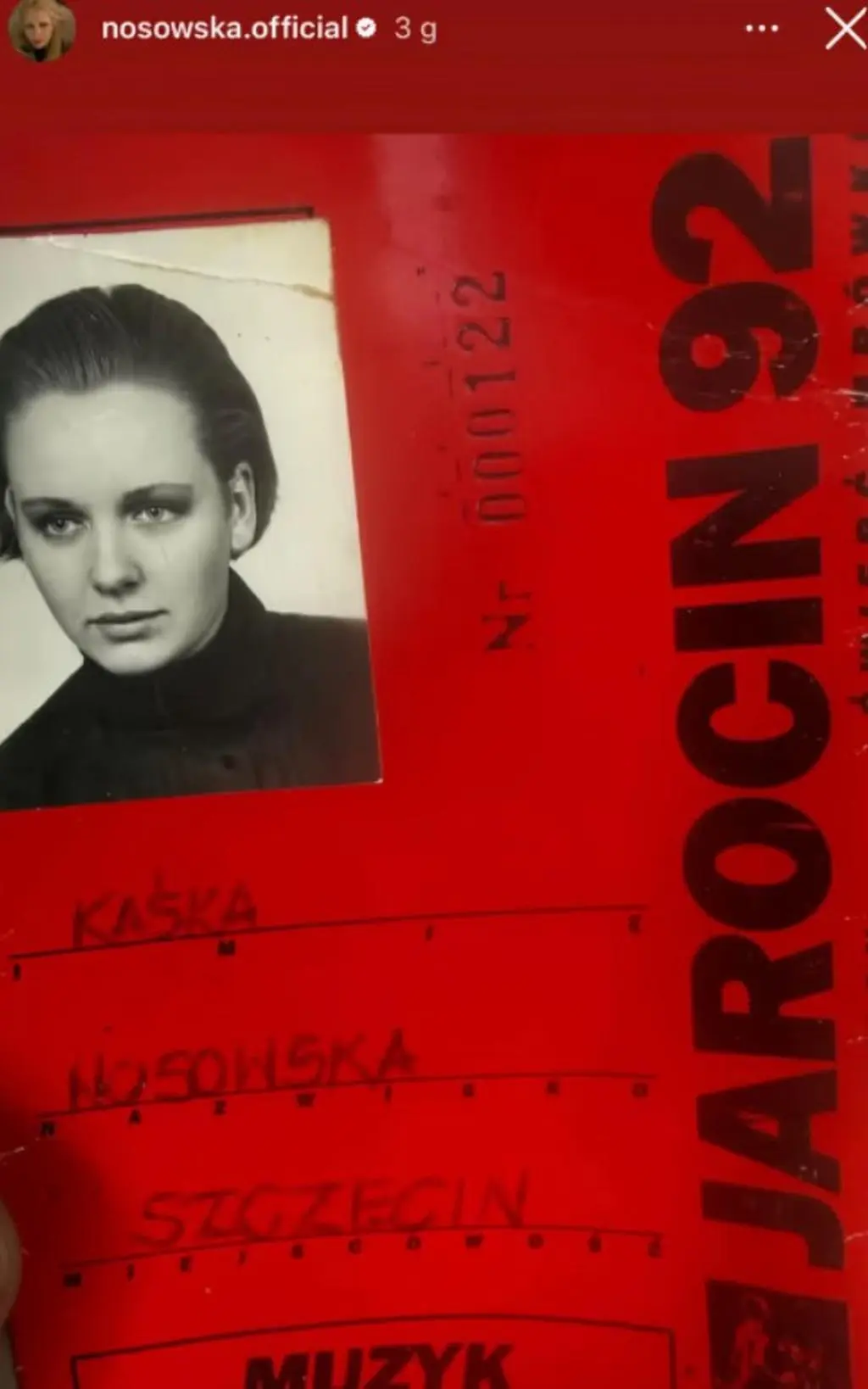 Katarzyna Nosowska w 1992 roku