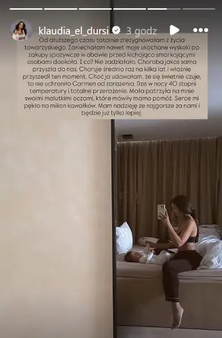Klaudia El Dursi opisała infekcję Carmen 