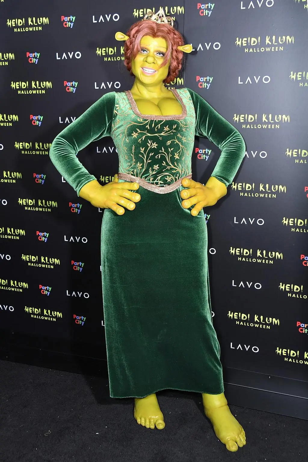Kostiumy Heidi Klum na Halloween: Królewna Fiona 