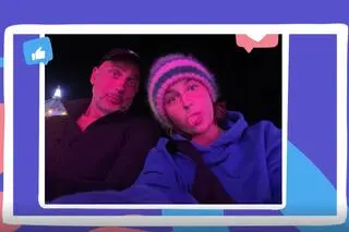 Robert Koszucki z córką Leą