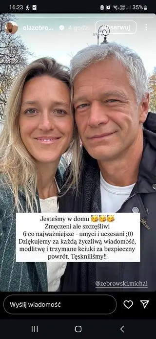 Screen InstaStories Aleksandry Żebrowskiej